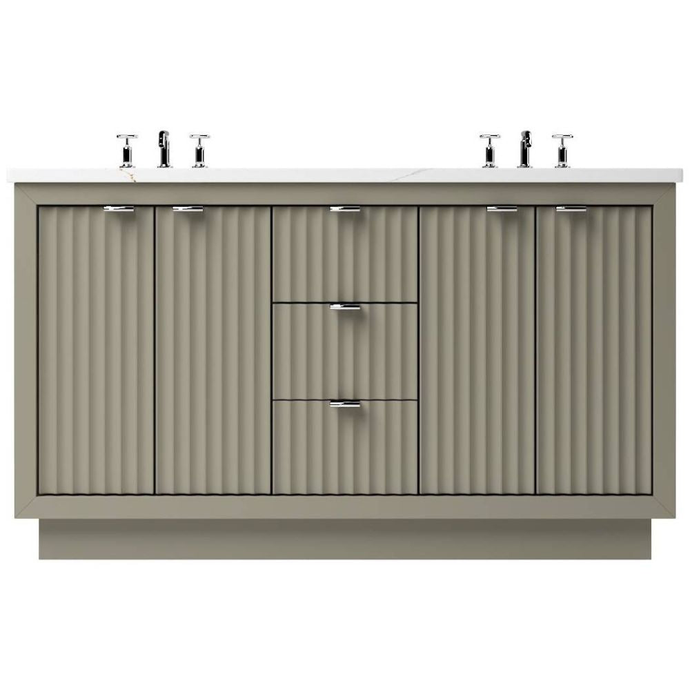 Bathroom vanity with a textured design on a white background